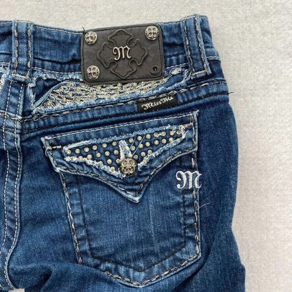 Miss Me Blue Denim Capris - Picture 10 of 11